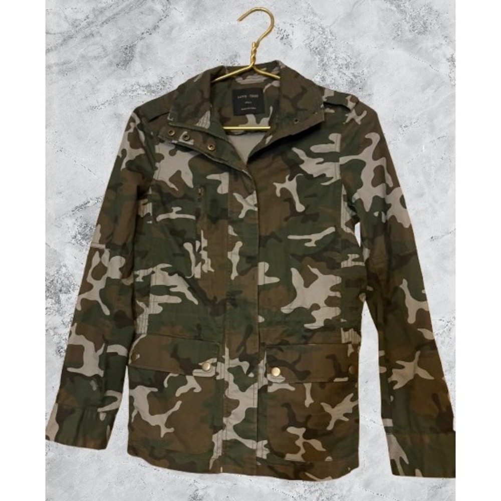 Love Tree Womens Camo Utility Jacket Green‎ Camouflage Field Coat L28637J Small